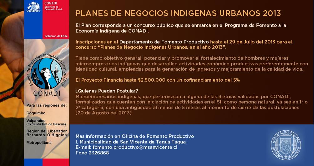 <!--:es-->Planes de Negocio Indígenas Urbanos, en el año 2013<!--:-->