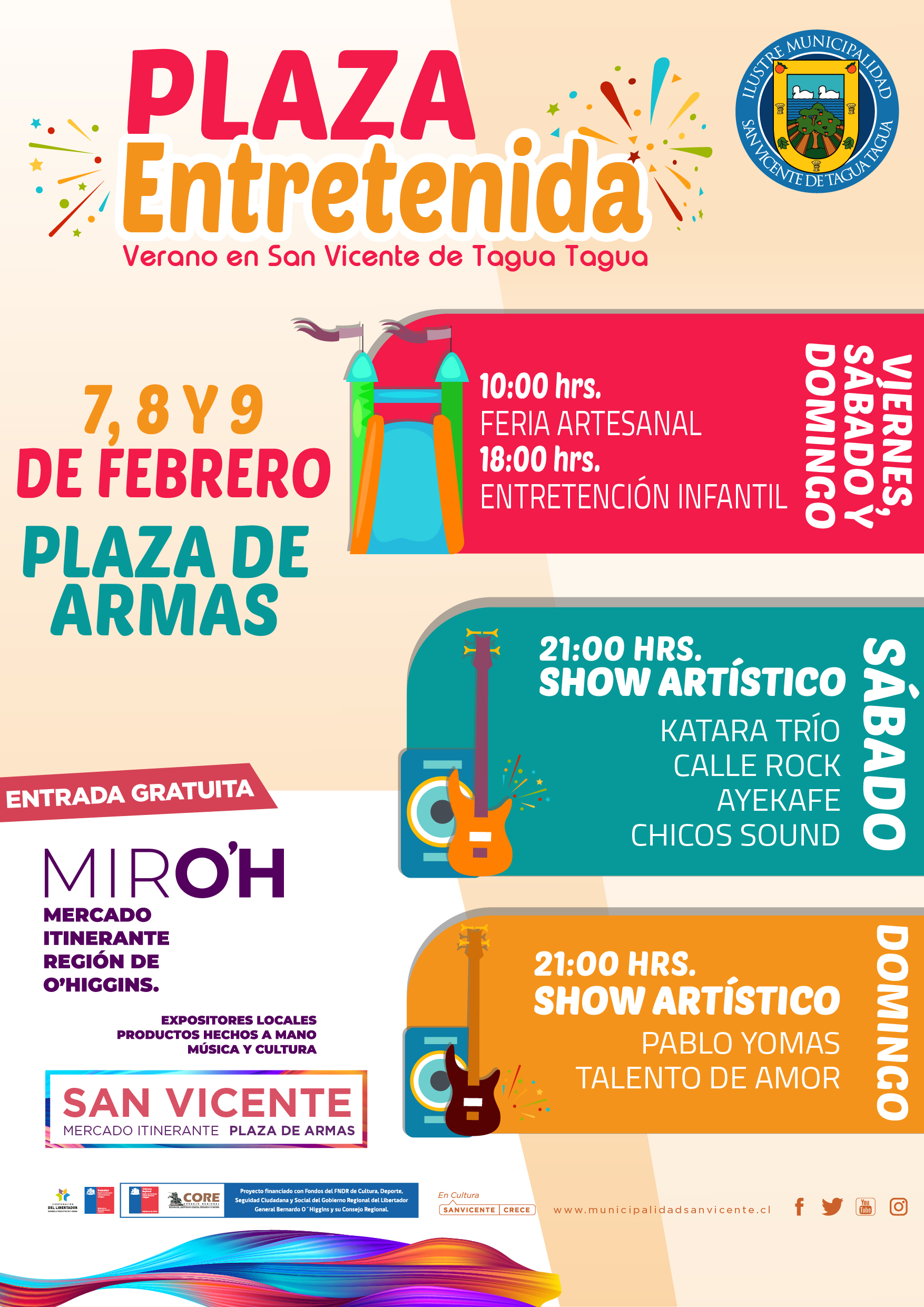 DISFRUTA DE LAS ACTIVIDADES DE PLAZA ENTRETENIDA VERANO EN SAN VICENTE