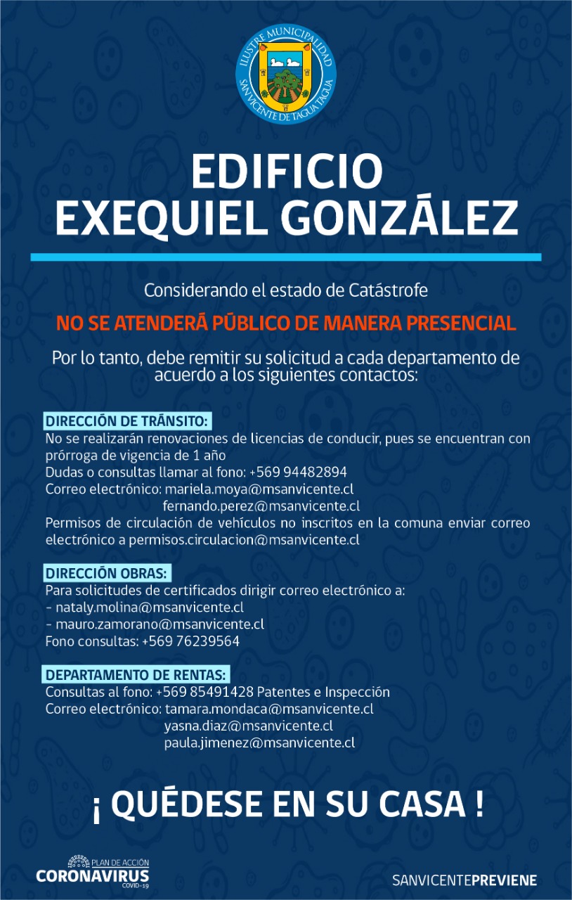 ACTUALIZACIÓN | FUNCIONAMIENTO DEL EDIFICIO MUNICIPAL DE CALLE EXEQUIEL GONZÁLEZ