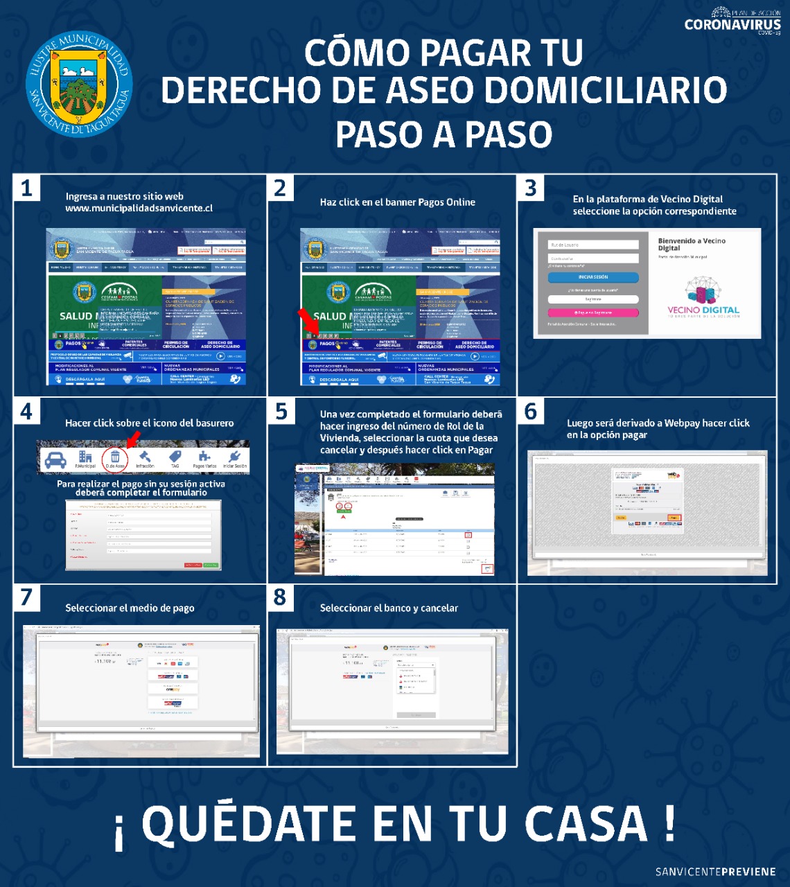 CÓMO PAGAR TU DERECHO DE ASEO DOMICILIARIO PASO A PASO